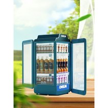 업소용 온장고 편의점 약국 66L 음료 진열장 쇼케이스 통 강화유리, 45L 파란색 전면 및 후면 도어