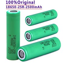 100% 25R 18650 리튬 이온 배터리 전원 3.7V 2500mAh INR18650 강력한 방전 충전식 배터리. 전기 도구. 손전등, [01] 3.7 볼트, [08] 12pcs battery