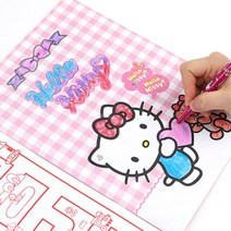 헬로키티 색칠 공부 A4 10개 아기색칠공부 유아색칠공부 색칠하기도안