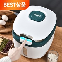 모던럽 원터치 진공쌀통 안전한 쌀 곡식 보관 예쁜 주방 인테리어, 프리미엄 그린 10kg