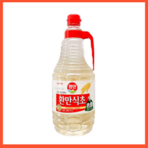 롯데 환만식초 1.8Lx3개 무침 조림 상큼한 육수 냉면 조미료 발효식초 겉보리, 1.8L, 3개