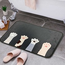 선물용 러그 귀여운 디자인 발 홈인테리어 소품 친구생일 화장실데코매트 타원발매트 집들이, 쿠팡 22_에블띵이즈포유화이트