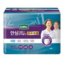 디펜드 남녀공용 프리미엄 안심플러스 언더웨어 성인기저귀 대형, L대형, 12매입, 8개