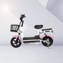 전동 스쿠터 전기 자전거 이륜 배터리 출퇴근 바이크 배달용, 핑크 95km