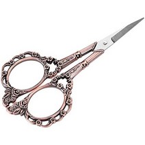 일본직발송 3. OCHUN 디자인 가위 고전 스타일 가위 실 가위 가위 수공예재봉DIY 스테인리스제 멀티 컬러, One Size, #2