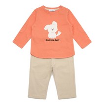 [블루독베이비8] SS23 해피퍼피상하복 HJ 4317067213 (BLUEDOG BABY 유아 출산 백일 선물 도트 강아지 내복