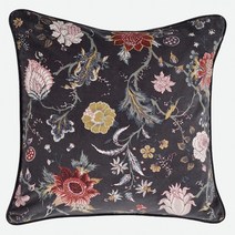 이케아 쿠션커버 앤트러싸이트/플로럴 50x50cm 소파 허리 의자 등받이 카바 속쿠션제외