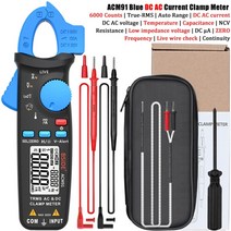 접지저항측정기 절연저항계 비접촉검진기 검정기 건전지잔량 검침기 bside digital clamp meter t-rms 1ma 고정밀 dc ac 전류계 multimeter hz, acm91-blue-dc ac