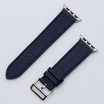 비브 애플워치 핸드메이드 가죽 밴드, 엡송 가죽(네이비 블루), S Size(39/40/41mm)