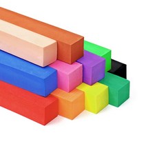 (재미스쿨) 사각 EVA 10T 1개 1cmX1M 사각칼라 막대 폼EVA, 노랑