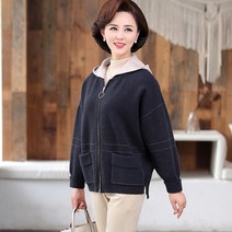 40대 50대 여성 엄마 옷 빅사이즈 40대 50대 봄 가을 후드 재킷 자켓