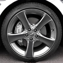 [카르쉐] 더올뉴 제네시스G80 휠 홀로그램 스티커 카본 휠스티커 프로텍터 20인치, 더올뉴G80 1세트, _유광카본블랙