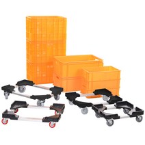 티렉스 알루미늄 앵글 달리 운반 주문제작, 550mm*450mm/무소음(4인치), 1개