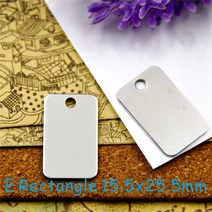 10 개-"호주 Kelpie" 개 애인 개 소유자 스테인레스 스틸 매력 목걸이에 대한 DIY 매력 펜던트, [05] E Rectangle