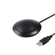 USB 마이크 데스크톱 모두 360도 픽업 화상회의 음성통화 컴퓨터 일반 마이크 마이크로폰 세트, 블랙