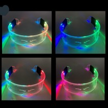 스포츠 파티 네온 선글라스 고글 LED, 듀얼