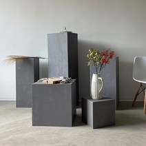 큐브 모형 촬영 소품 디자인팀 소품 회색 큐브 소품, 길이40x폭40x높이60cm(그레이)