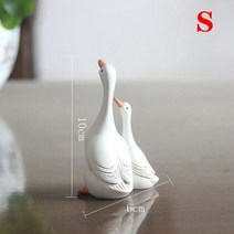감성 소품 카페 방꾸미기 촬영 귀여운 거위 입상 인형 아기 거위 미니어처 그림 사무실, s