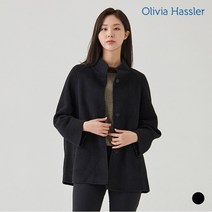 [올리비아하슬러] 캐시혼방히든버튼모직코트_OH0WJK103
