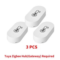 자기온습도기록계 온습도 기록용지 기록지 Tuya Zigbee 스마트 온도 습도 센서 실내 습도계 컨트롤러 모니터링 스피커와 작동 알렉사 구글 홈 318EA 9, 03 3 PCS