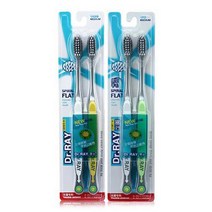 닥터레이 칫솔 스파이럴 플랫 2PX4개 치과용칫솔, 4개, 2개