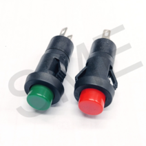 KA1B 10파이 푸쉬 락 버튼 스위치, 그린