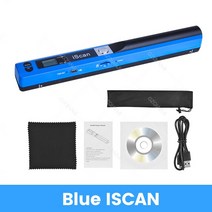 북스캐너 비파괴 셀프 북스캔 문자인식 고해상도문서 스캐너 휴대용 핸드 헬드 모바일 USB 900DPI HD iScan, 11 Blue A4 Scanner