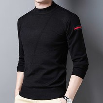 MONO 남자 겨울 기모 하프넥 반목폴라 오버핏 울니트