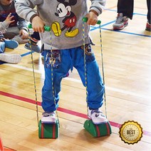 4세 걷기 연습 균형감각 대근육운동 교구 이모선물 콩콩 어린이 점핑, 1개, 블루