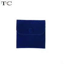 벨벳 주얼리 보관 파우치 귀여운 목걸이 핸드 미니 팔찌 반지 정리함 선물 가방 홀더, 10x10cm, NVY BLUE