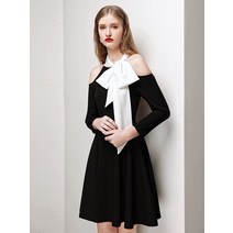 럭셔리 블랙 오프숄더 정장 결혼식 하객룩 돌잔치 피로연 청담동며느리룩 원피스 4148