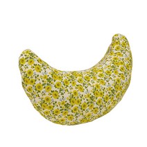 마벨러스홈데코 반달쿠션 미용실쿠션 독서쿠션 린넨 인테리어 소파쿠션 커버 중형 대형, 플라워 옐로우