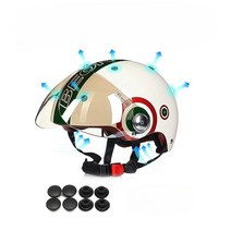 오토바이헬멧 스쿠터 자전거 머리보호구, 그레이 엘