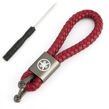 야마하 오토바이용 꼰 로프 키링 금속 키체인 YZFR6 YZFR3 YZFR1 YZFR7 YZF R6 R3 R1 R7 YZF-R1 YZF-R3 YZF-R6 YZF-R7, Wine Red