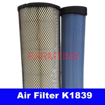 지게차 리프트 에어 필터 엘리먼트 K1839 (오리지널) Cummins 엔진 용 1839 HELI