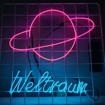 몽환적인 행성 레터링 네온사인 NEON 집들이선물 홈바꾸미기 인테리어소품 무드등, 핑크