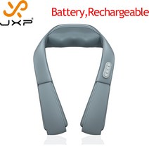 목 안마기 어깨 마사지기 목마사지기 열 자형 목도리 전기 등 및 지압 어깨 완화 초경량, 01 Battery