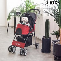 펫톡 피콜로 애견 유모차 레드, 단품