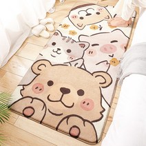 Linzheng만화 캐시미어 미끄럼 방지 침실 카펫 바닥 깔개 거실 두꺼운 깔개 가정용 방 침대 옆 담요