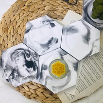 솝트리플라워 밀랍초 티라이트캔들 유리홀더 라탄트레이 석고트레이 캔들라이터 비즈왁스캔들 냄새제거 반려견향초 천연캔들 밀랍캔들, 1개