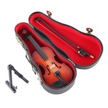 가방 바이올린 호환 케이스 나무 미니 모델 디스플레이 활 스탠드 및 뮤지컬 장식품, 4cm violin