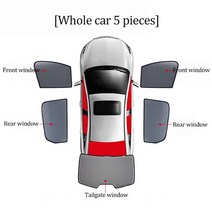 아우디 A4 S4 B9 Avant Allroad Quattro 왜건 - 용 자동차 차양 쉴드 프론트 윈드 실드 커튼 리어 사이드 윈도우, [04] 5PCS
