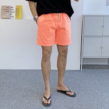 간빠레 형광 피그먼트 워싱 밴딩 반바지