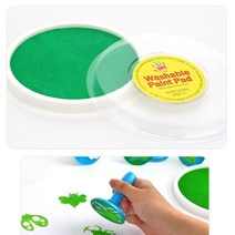 엄마표 집콕놀이 대형 스탬프잉크패드 초록 창의미술 놀이학습 어린이집교구