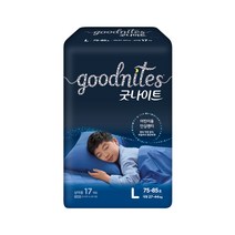 하기스 굿나이트 대형(남아) 17매 (27kg-44kg), 2팩