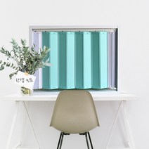 홀딩도어 컬러 자바라 가림막, 한겹민트