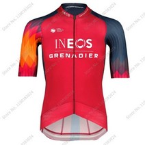 2023 사이클링 저지 Ineos Grenadier 팀 세트 남성용 레드 오렌지 의류 자전거 셔츠 정장 빕 반바지 MTB 웨어 Maillot Ropa 싸이클, 4XL, 7
