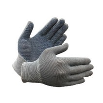 핸드맥스 나일론 돗트장갑 회색+파랑 10켤레, L