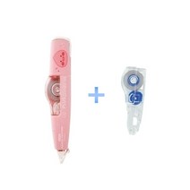플러스 수정테이프 카카오 수정테이프 본품1개+리필1개/본품1개+리필2개, 어피치(베이비핑크995)+리필1EA
