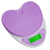 카페 타이머 전자 저울 5kg1g 고정밀 주방 저울 백라이트가 있는 LCD 디지털 저울, 보라색5kg-1g